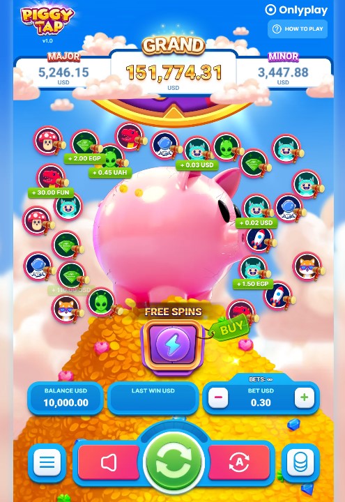 Игра Пиги Тап на Piggy Tap Games: Разбей копилку и получи свой выигрыш!